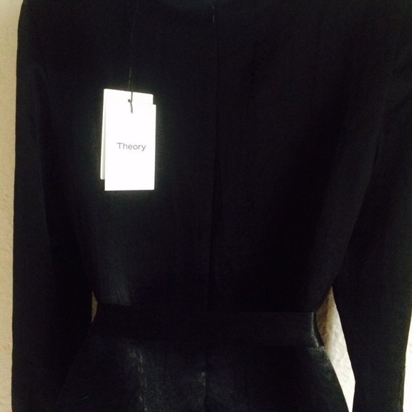Theory Black Satin “Emory” Textured Tunic Small - Picture 5 of 7